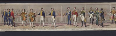 En del av panoramat av drottning Victorias äktenskap, ca 1840 (handfärgad akvatint) av English School