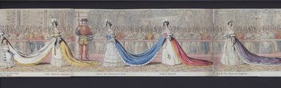 En del av panoramat av drottning Victorias äktenskap, ca 1840 (handfärgad akvatint) av English School