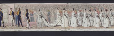 En del av panoramat av drottning Victorias äktenskap, ca 1840 (handfärgad akvatint) av English School