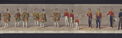 En del av panoramat av drottning Victorias äktenskap, ca 1840 (handfärgad akvatint) av English School