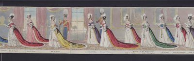 En del av panoramat av drottning Victorias äktenskap, ca 1840 (handfärgad akvatint) av English School