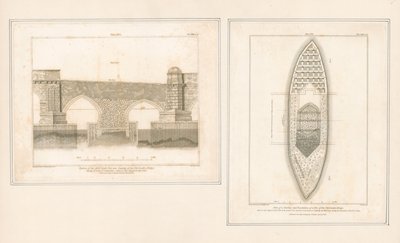 Delar av Old London Bridge av English School