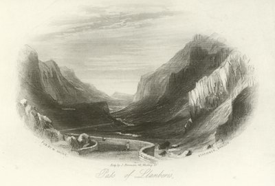 Pass av Llanberis, norra Wales av English School