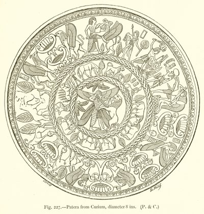 Patera från Curium, Diameter 8 tum av English School