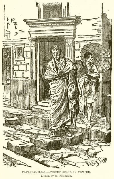 Paterfamilias.--Gatubild i Pompeji av English School