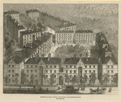 Peabody Square modellbostäder av English School