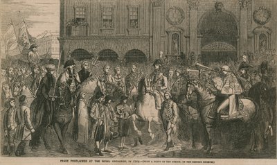 Fred utropades vid den kungliga börsen 1748 av English School