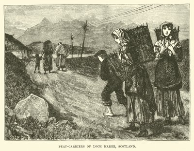 Torvbärare av Loch Maree, Skottland av English School