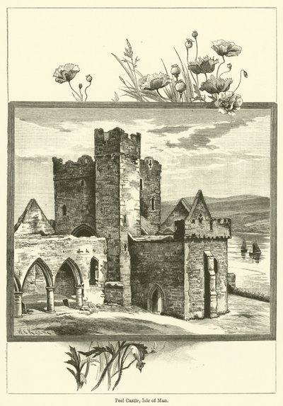 Peel Castle, Isle of Man (gravyr) av English School