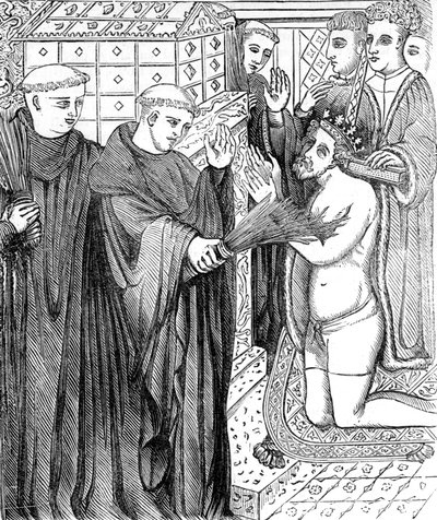 Penance of Henry II, efter en gravyr i Carters 
