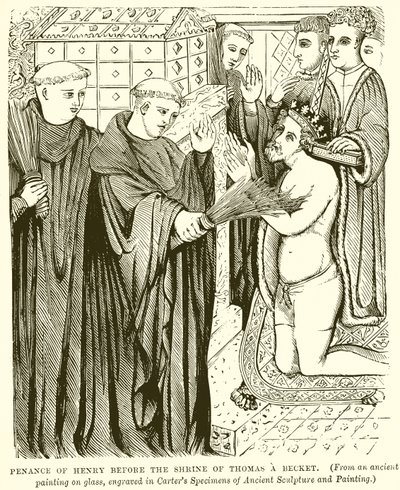 Henriks botgöring före helgedomen av Thomas a Becket av English School