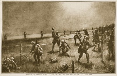 Faror med ledningsarbete: frusen av den kalla bländningen från ett stjärnskal, 1914-19 av English School