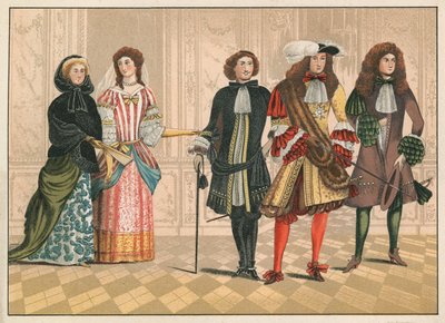 Personer av utmärkelse, möjligen tyska, c 1680 (chromolitho) av English School