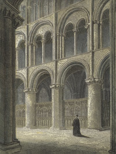 Peterborough Cathedral, utsikt över norra tvärskeppet av English School
