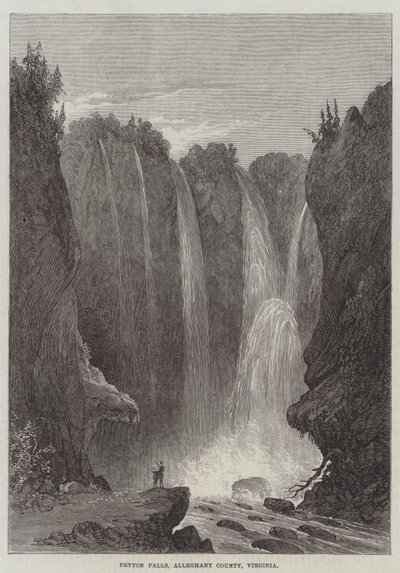 Peyton Falls, Alleghany County, Virginia (gravyr) av English School