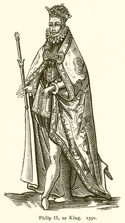Filip II som kung. 1590 av English School