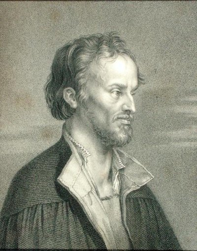 Philipp Melanchthon eller Philipp Schwartzerd (1497-1560) från "Gallery of Painters", publicerad 1833 (gravyr) av English School
