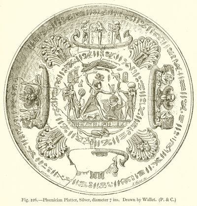 Fenicisk tallrik, silver, diameter 7 tum av English School