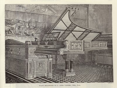 Piano tillhörande Lawrence Alma-Tadema av English School