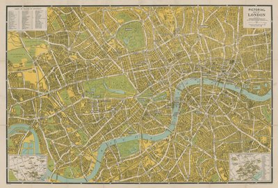 Bildkarta över London av English School