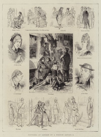 Bilder av London av en fransk konstnär, I (gravyr) av English School