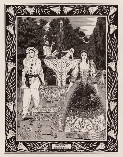 Pierrot avvisad (litho) av English School