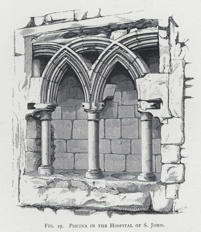 Piscina in the Hospital of S John (gravyr) av English School
