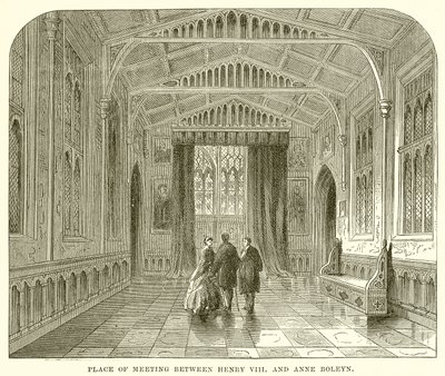 Mötesplats mellan Henry VIII och Anne Boleyn av English School