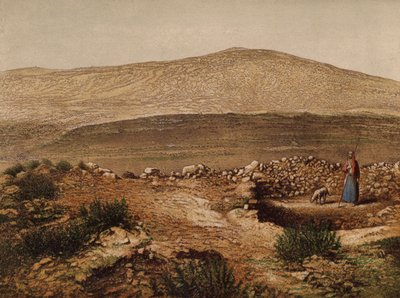 Platser som nämns i Bibeln: Jacobs brunn (chromolitho) av English School