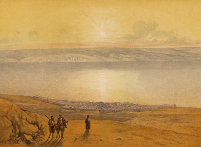 Platser som nämns i Bibeln: Tiberias (chromolitho) av English School