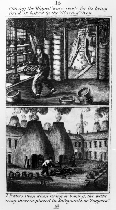 Placera det doppade föremålet i glasugnen, 1827 av English School