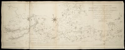Plan för den föreslagna navigerbara kanalen mellan floden Kennet vid Newbury i Berks och floden Avon i Somerset: varigenom en navigerbar kommunikation kommer att öppnas mellan...London och Bristol [även] Wilts & Berks & Somerset Coal Canals / Undersökt...  av English School