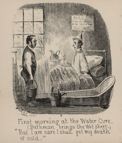 Freuden der Wasserheilung, Erster Morgen (Gravur) von English School