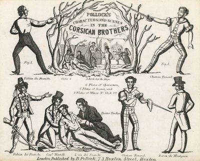 Pollocks karaktärer och scener i Corsican Brothers av English School