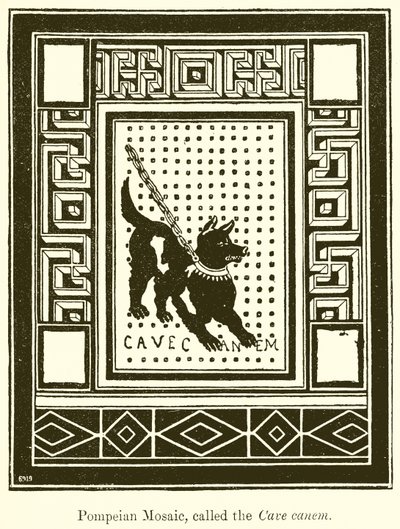 Pompeiansk mosaik, kallad Cave Canem av English School