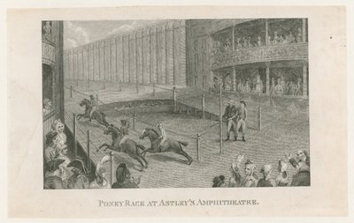 Poney Race på Astleys Amphitheater av English School