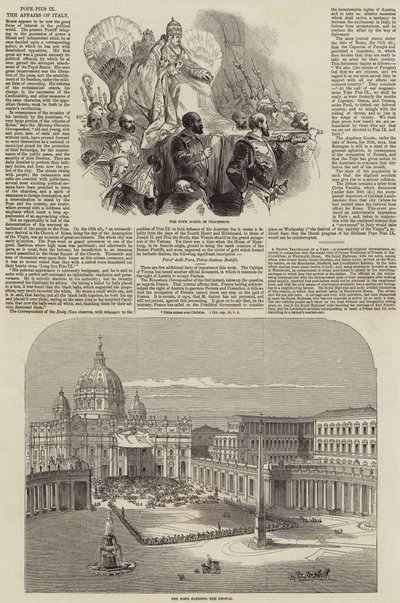 Påve Pius IX (gravyr) av English School
