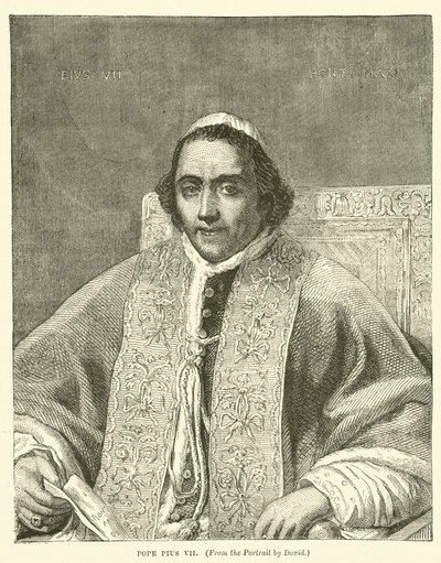Påve Pius VII (gravyr) av English School