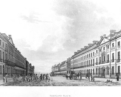 Portland Place, London, 1800 av English School