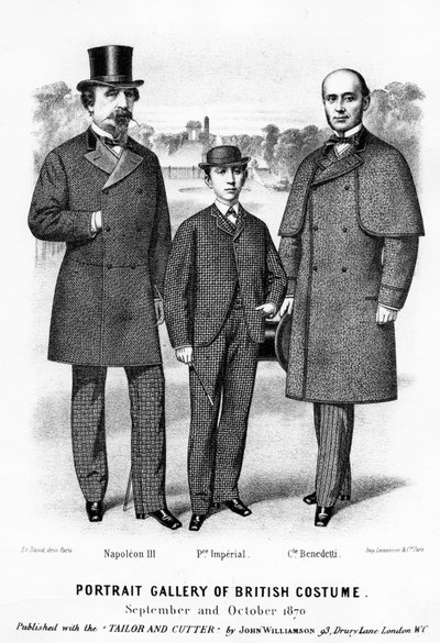 Portrait Gallery of British Costume, publicerad med Tailor and Cutter av John Williamson, 1870 av English School