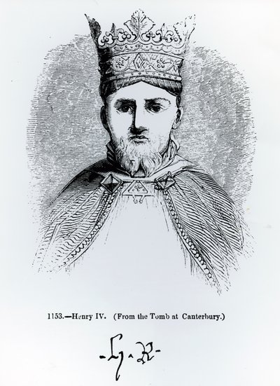 Porträtt och signatur av Henrik IV (1366-1413) av English School