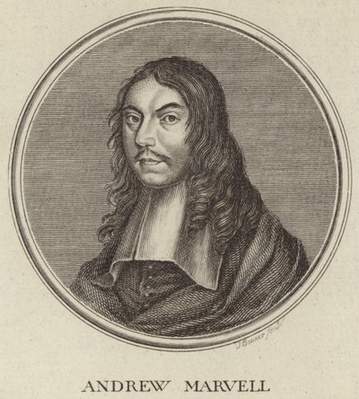 Porträtt av Andrew Marvell av English School