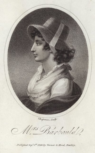 Porträtt av Anna Laetitia Barbauld av English School