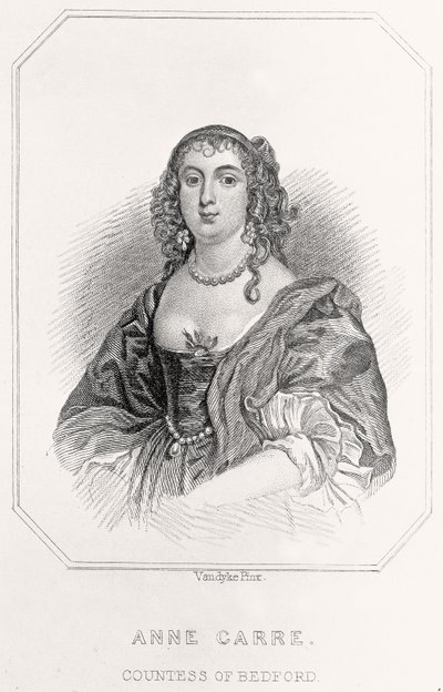 Porträtt av Anne Carre, grevinna av Bedford, 1835 av English School