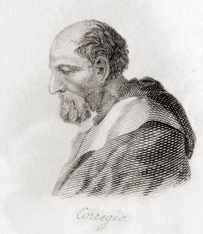 Porträtt av Antonio Allegri da Correggio av English School