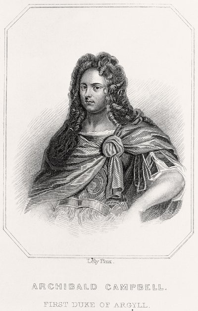 Porträtt av Archibald Campbell, 1835 av English School