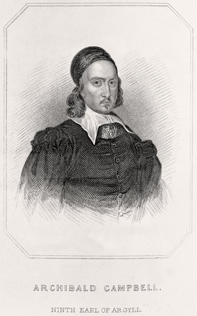 Porträtt av Archibald Campbell, 9:e earl av Argyll, 1835 av English School