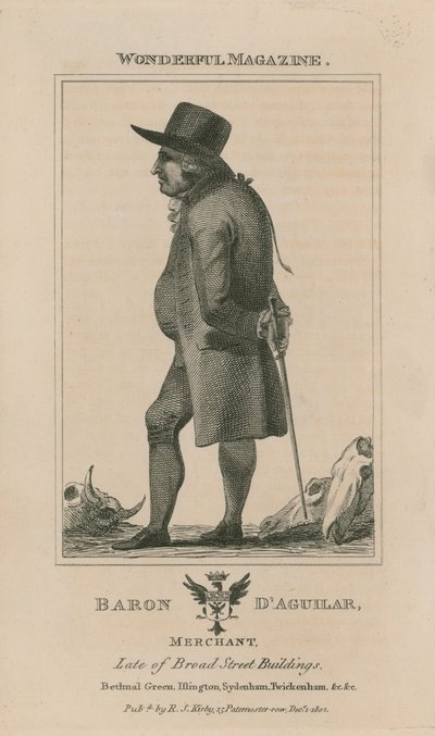 Porträtt av baron dAguilar av English School