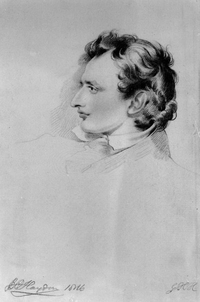 Porträtt av Benjamin Robert Haydon av English School