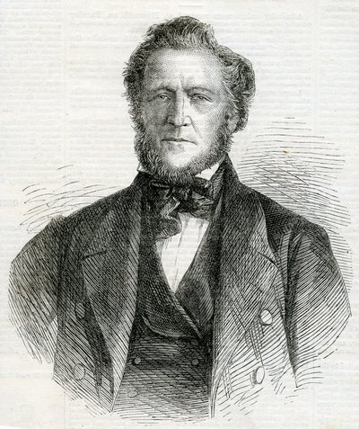 Porträtt av Brigham Young, 1861 av English School